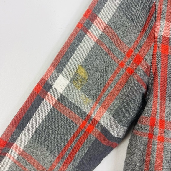 Cabi Size Medium Tavern Shirt Double Layer Plaid Grey Red ZZ1 - Picture 8 of 8